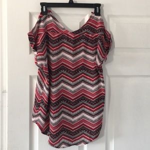 Cute Red, black and white top.